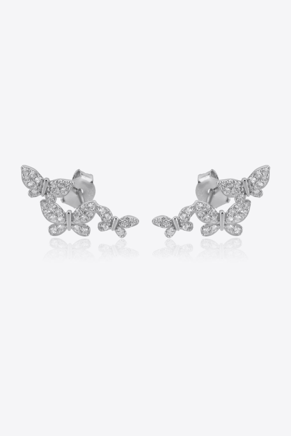 Zircon Butterfly 925 Sterling Silver Earrings